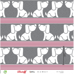 Bio Jersey Lillestoff - Enno und Streifen grau